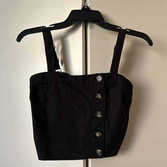 Black Sky and Sparrow button up cropped tank top - Picture 1 of 6